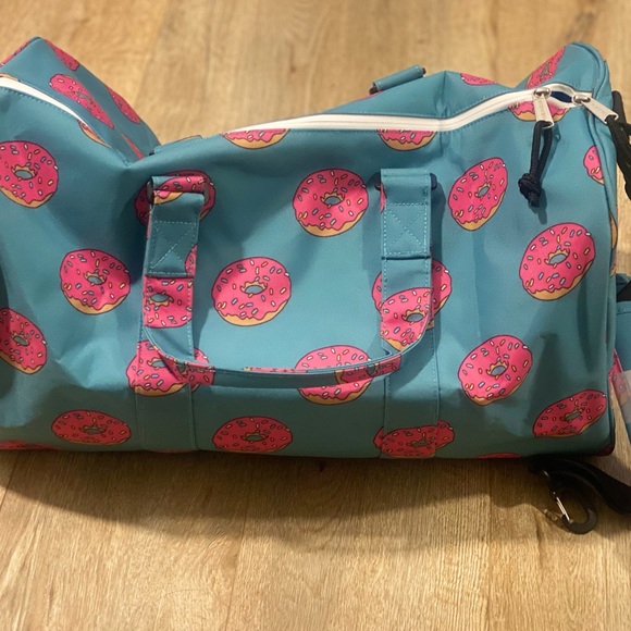 NEW Herschel Supply Co x The Simpsons Novel Homer Bart Simpson Donut Duffel Bag - Picture 2 of 15